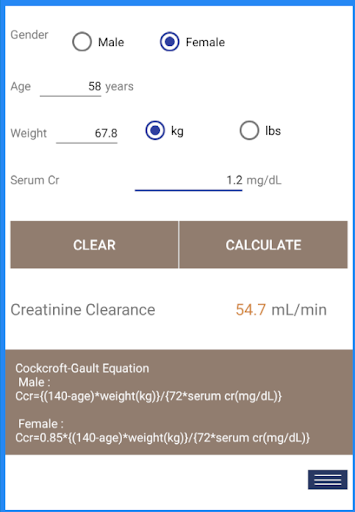 CCr calculator - عکس برنامه موبایلی اندروید