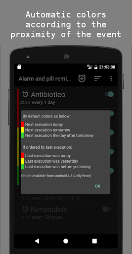 Alarm and pill reminder - Image screenshot of android app