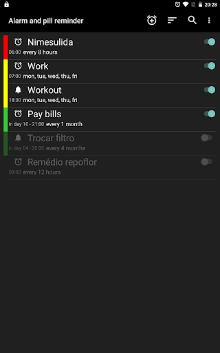 Alarm and pill reminder - عکس برنامه موبایلی اندروید