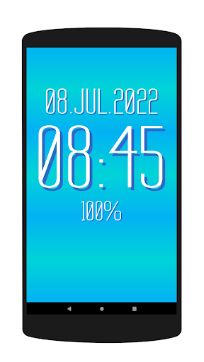 Digital Clock Live Wallpaper S - Image screenshot of android app