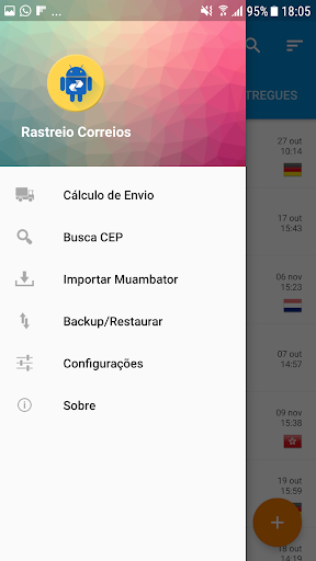 Rastreio Correios - Image screenshot of android app