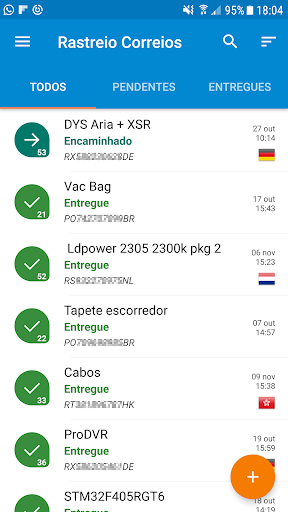 Rastreio Correios - Image screenshot of android app