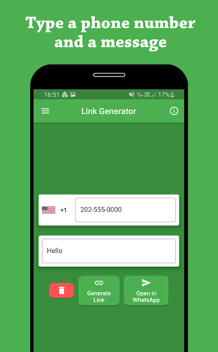 Link Generator for Whats - عکس برنامه موبایلی اندروید