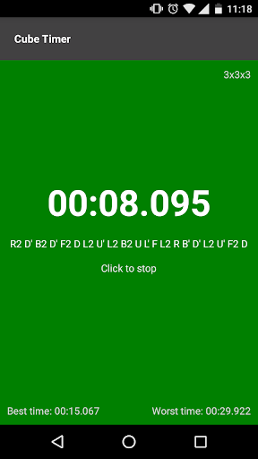 Cube Timer - Image screenshot of android app