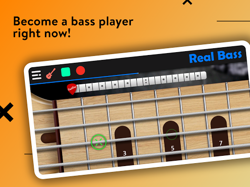 Real Bass electric bass guitar - عکس برنامه موبایلی اندروید