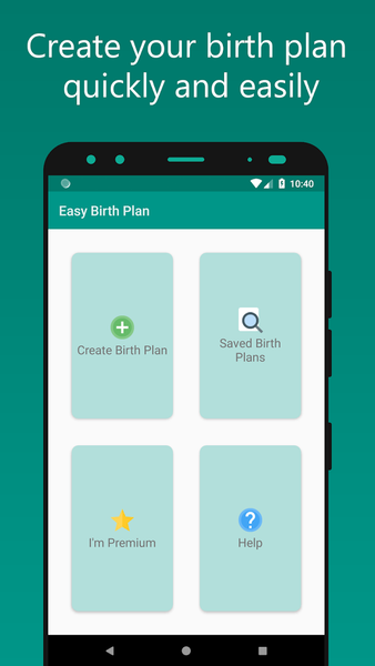 Easy Birth Plan - Image screenshot of android app