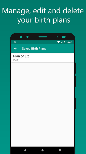 Easy Birth Plan - Image screenshot of android app