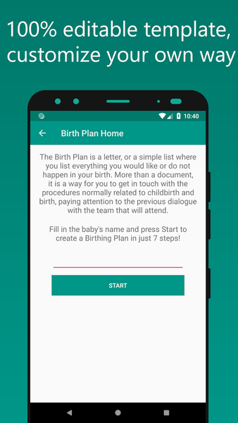 Easy Birth Plan - Image screenshot of android app