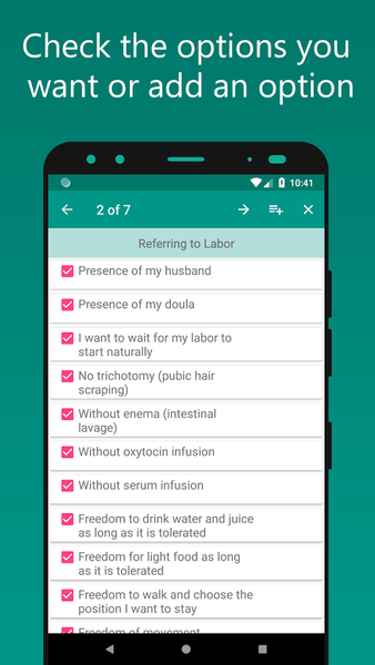 Easy Birth Plan - Image screenshot of android app