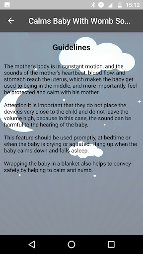 Calms Baby With Womb Sound - Image screenshot of android app