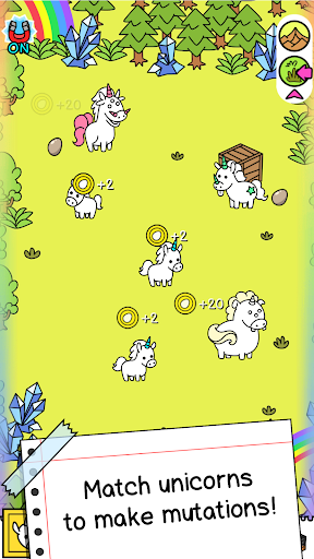 Unicorn Evolution: Idle Catch - Gameplay image of android game