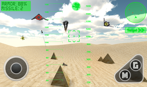 Flight Simulator - F22 Fighter Desert Storm - Gameplay image of android game