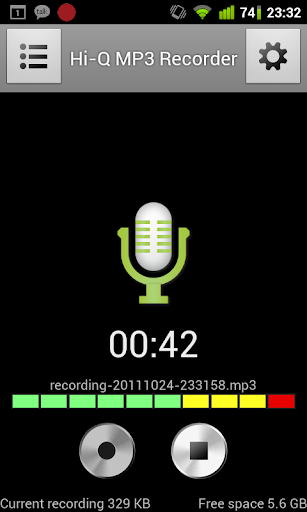 Gravador de Voz com Alta Qualidade Voice Recorder - عکس برنامه موبایلی اندروید