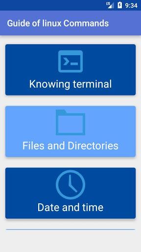 Commands GNU / Linux / Android - Image screenshot of android app