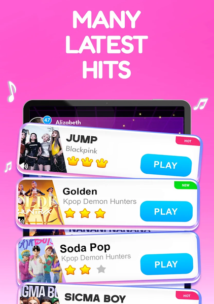 Piano Game 67: Rush Music Song - Gameplay image of android game