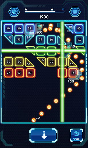 Brick Galaxy - Brick breaker block ball - Gameplay image of android game