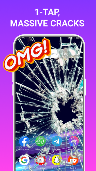 Haha Broken, Broken Screen - Image screenshot of android app