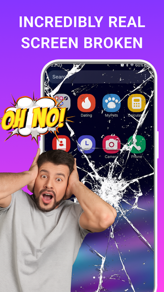 Haha Broken, Broken Screen - Image screenshot of android app