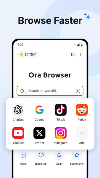 Ora Browser AI - File Manager - عکس برنامه موبایلی اندروید