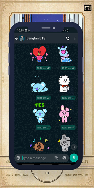 BT21 WASticker - Image screenshot of android app