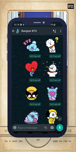 BT21 WASticker - Image screenshot of android app