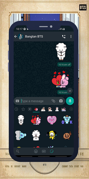 BT21 WASticker - Image screenshot of android app