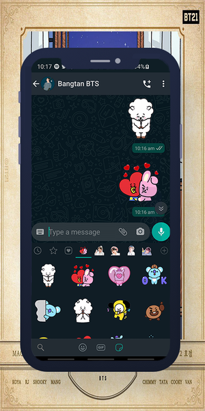 BT21 WASticker - عکس برنامه موبایلی اندروید