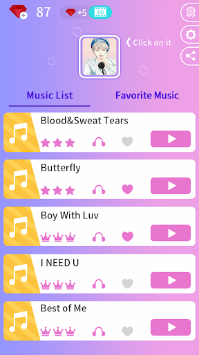 Kpop Music Game - Dream Tiles - عکس بازی موبایلی اندروید