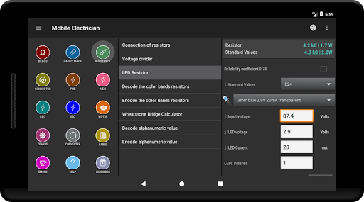 Mobile electrician - Image screenshot of android app