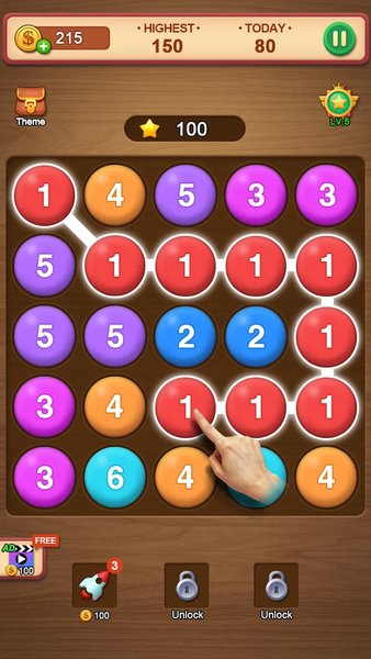 Number Puzzle - bubble match - Gameplay image of android game