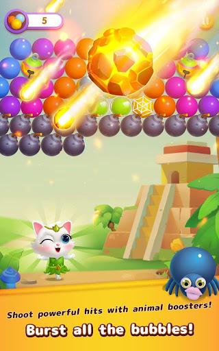 Bubble Shooter: Cat Island - Gameplay image of android game
