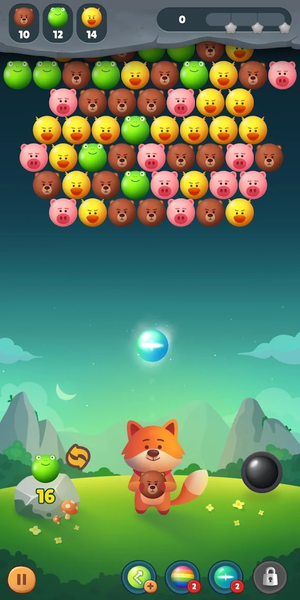Bubble Shooter Fox - Gameplay image of android game
