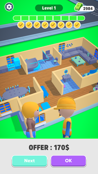 Home Builder 3D ! - Gameplay image of android game