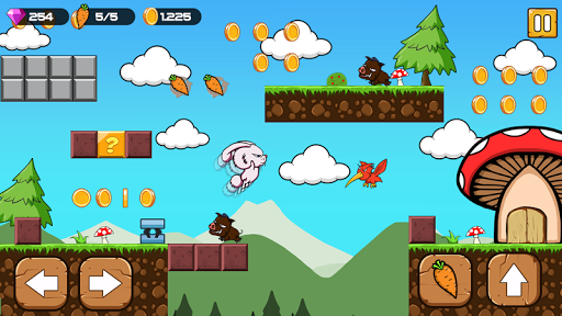 Bunny’s World - Jungle Bunny run - Gameplay image of android game