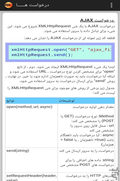 یادگیری سریع Ajax - عکس برنامه موبایلی اندروید