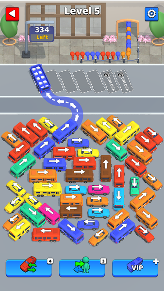 Bus Mania Jam - Traffic Escape - Gameplay image of android game