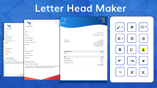 Letterhead Maker with logo PDF - عکس برنامه موبایلی اندروید