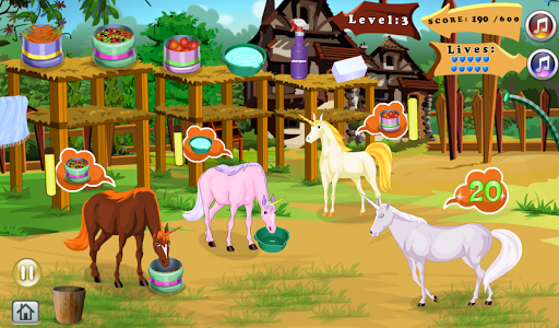 Caring for Unicorn, Horse Game - Gameplay image of android game