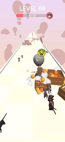 Run cat crowd: 3d running game - Gameplay image of android game