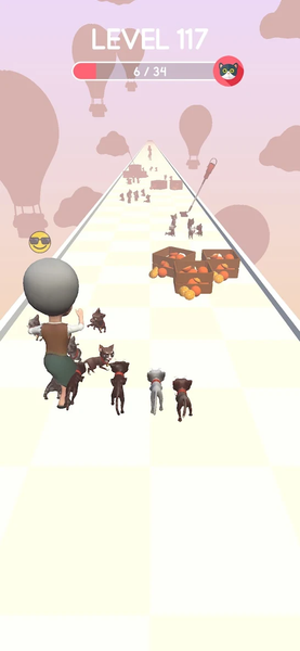 Run cat crowd: 3d running game - Gameplay image of android game