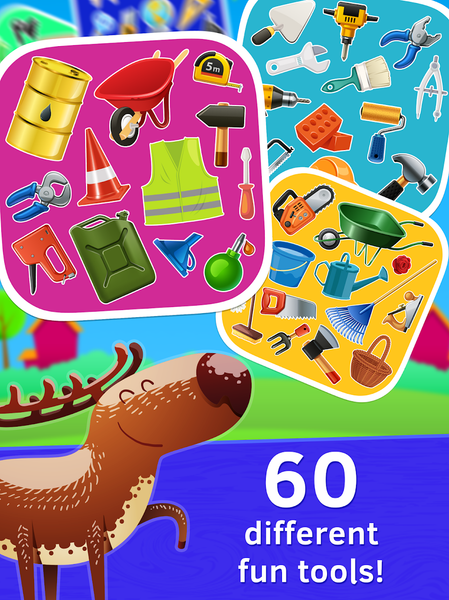 Baby Puzzles. Garage Tools - Gameplay image of android game