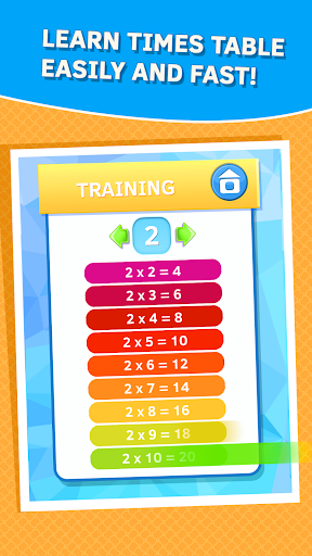 Learn times tables games - Gameplay image of android game