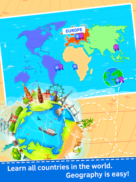 Geography quiz world countries - عکس بازی موبایلی اندروید