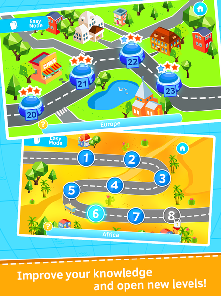 Geography quiz world countries - Gameplay image of android game