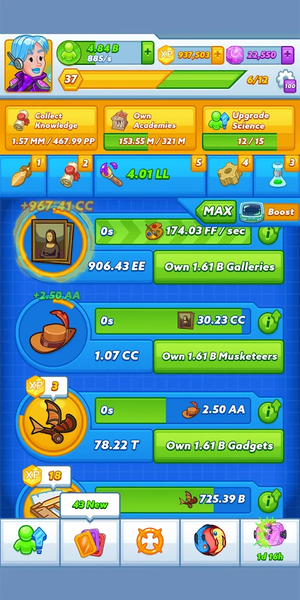 AdVenture Ages: Idle Clicker - Gameplay image of android game