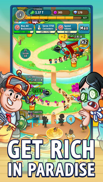 Vacation Tycoon - Gameplay image of android game