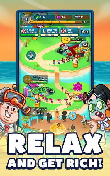 Vacation Tycoon - Gameplay image of android game