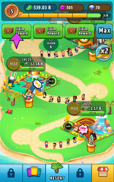 Vacation Tycoon - Gameplay image of android game