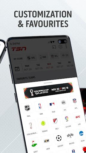 TSN: NFL, NHL, NBA, CFL & more - عکس برنامه موبایلی اندروید