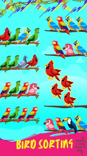 Bird Sort Color - Gameplay image of android game